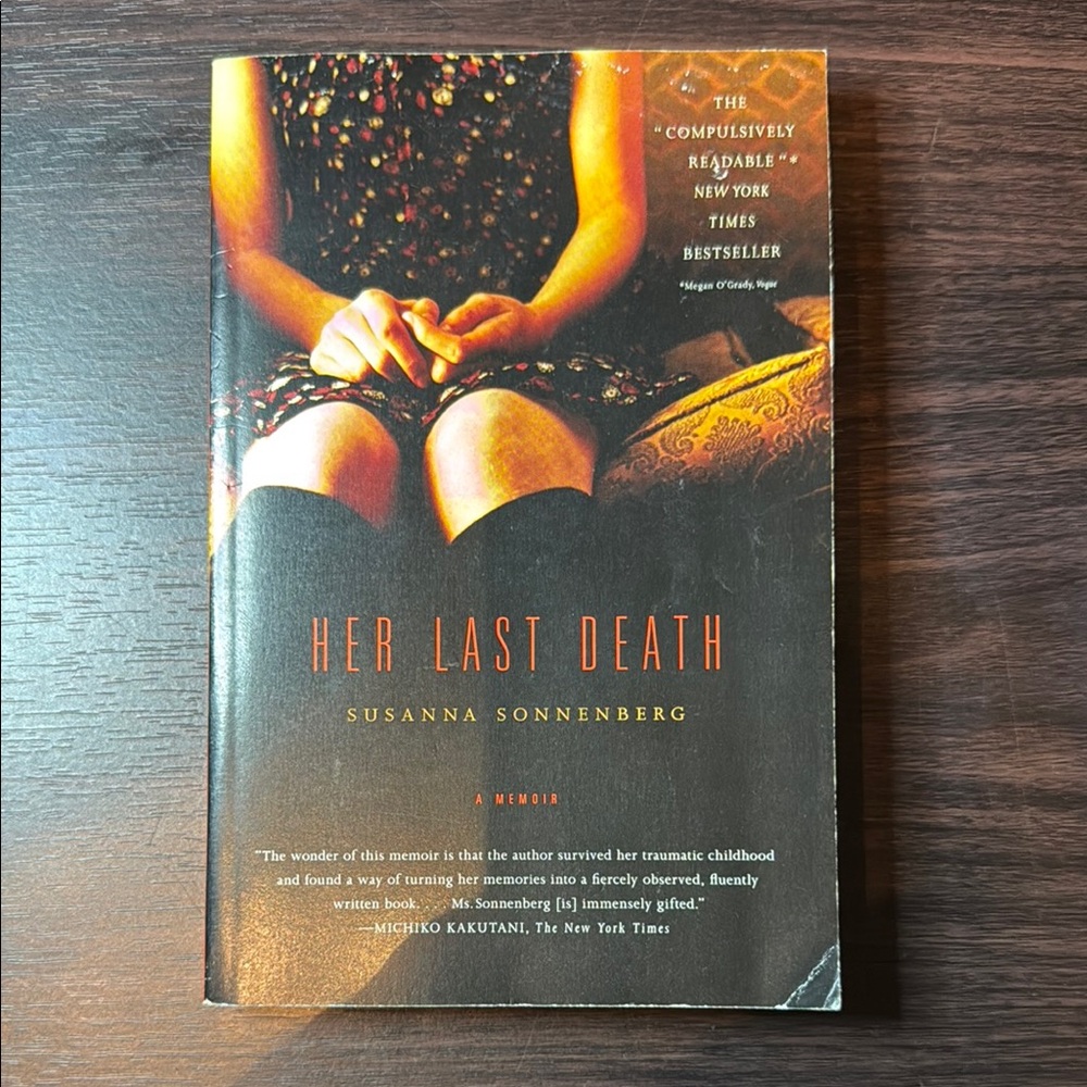 Her Last Death by Susanna Sonnenberg - Black and Orange Cover